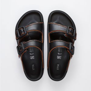 Arizona Leather Buckle Exquisite Black Nappa Leather