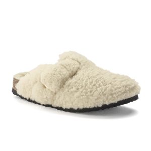 Boston Big Buckle Shearling Teddy Eggshell