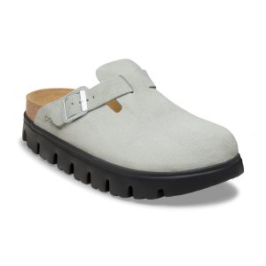 Boston Chunky Pure Sage Suede Leather
