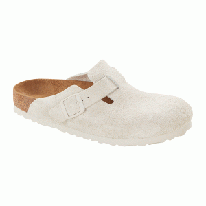 Boston Antique White Suede Leather