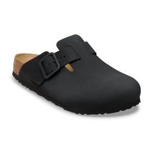 Boston Wire Buckle Black Nubuck Leather
