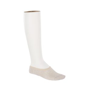 Cotton Sole Invisible Womens Socks Beige