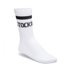 Cotton Crew Stripe Socks White/Black