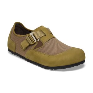London Nova Pine Green Textile/Nubuck Leather