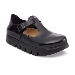 Paris Chunky Black Smooth Leather